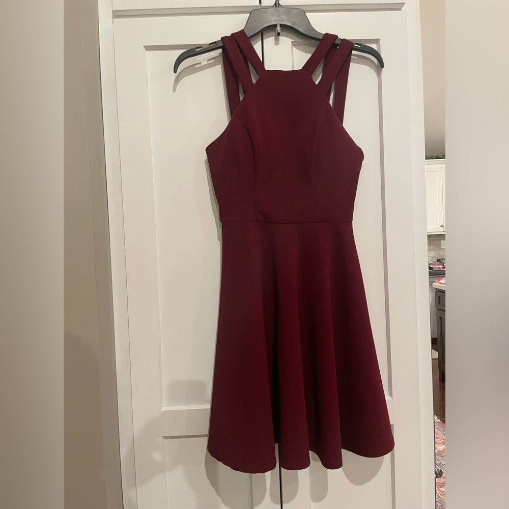 B Darlin Women Burgundy/Wine Color Short Dress